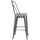 30'' High Clear Coated Indoor Barstool with Back - Flash Furniture