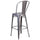 30'' High Clear Coated Indoor Barstool with Back - Flash Furniture